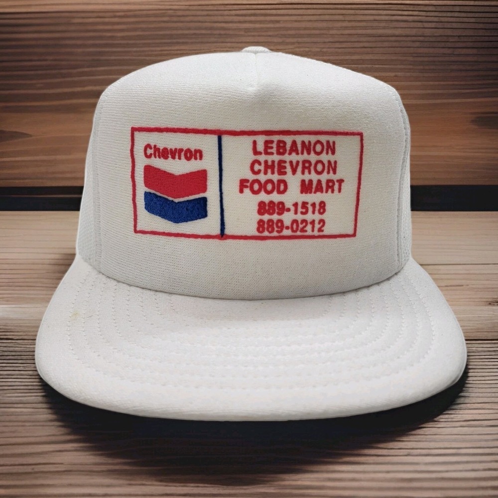 Vintage Chevron Screen Stars Best Trucker Hat White Mesh Puff Print Snapback Cap